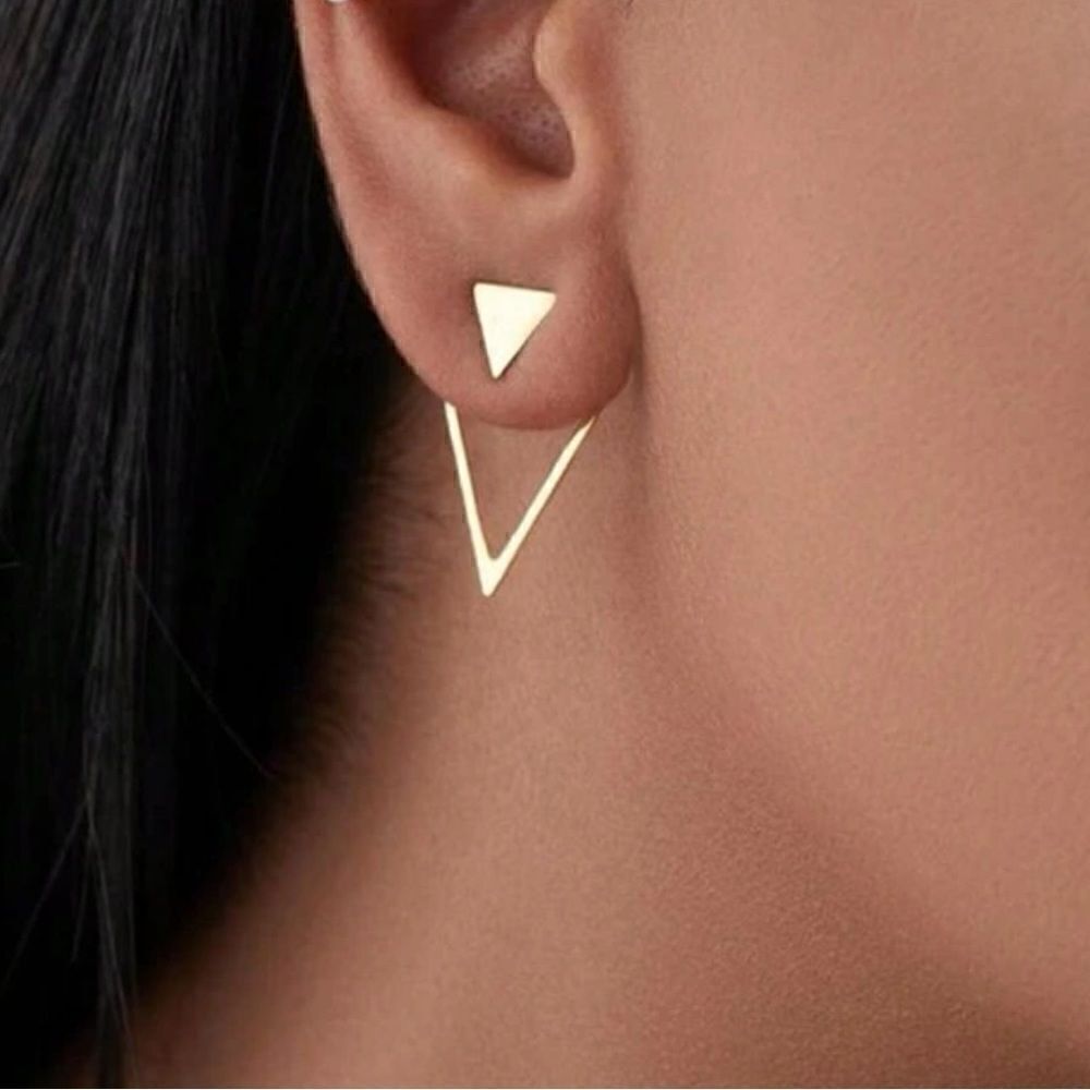 triangle stud earrings #229